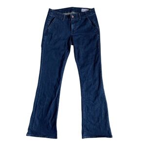 Gap Long & Lean Low Rise Flare Jeans Dark Rinse Indigo 27 / 4R S/844088-00